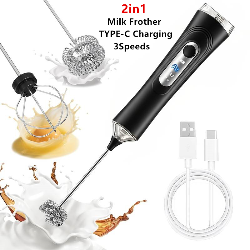 Milk Frother - Mousseur à lait électrique + batteur