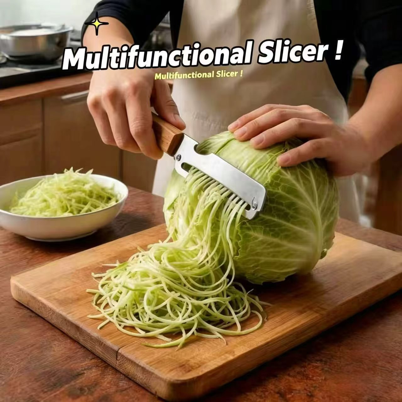 Kitchen Gadgets Design - Éplucheur de légumes 3-en-1 avec manche
