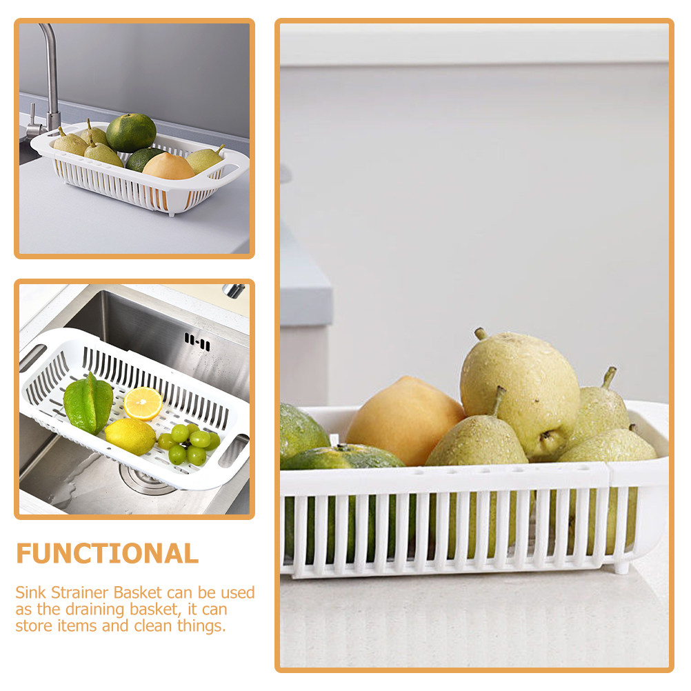 Kitchen Gadgets Essential - Lot de 2 paniers égouttoirs extensibles