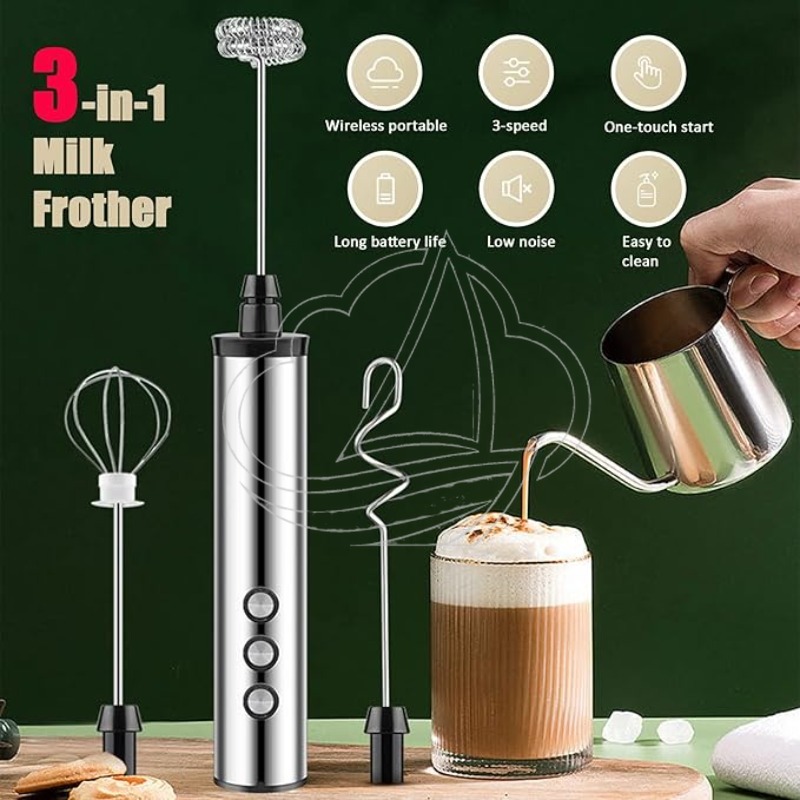 Mousseur à lait 3-en-1, batteu - Milk Frother avis et prix