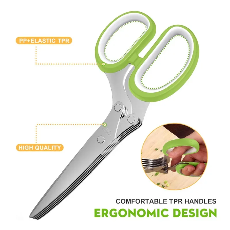 Ciseaux à herbes en acier inox - Herb Scissors 5 Blade avis et prix