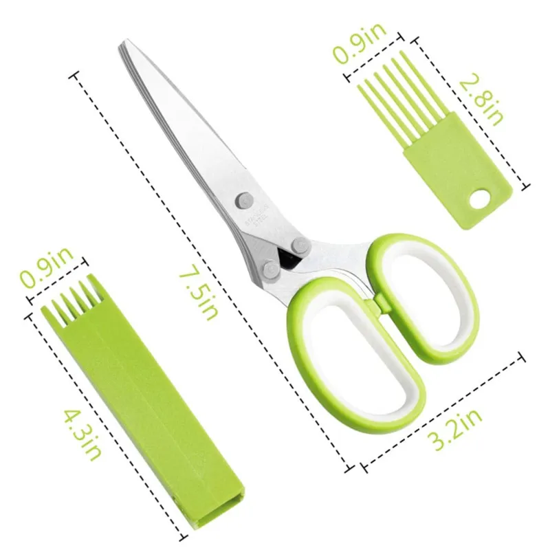 Ciseaux à herbes en acier inox - Herb Scissors 5 Blade avis et prix